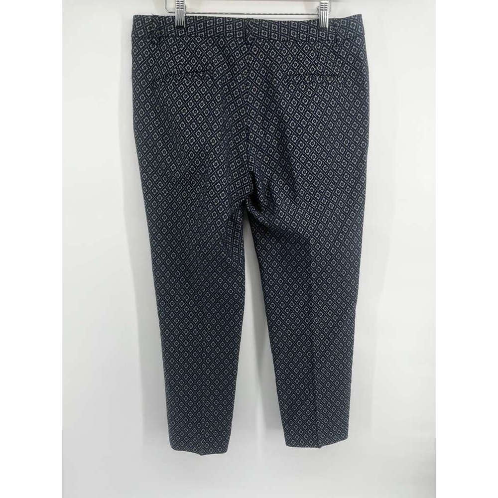 Gerard Darel Paris Andra Geometric‎ Print Trousers Navy White Size 42 - Picture 2 of 11